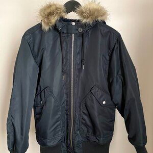 J.Crew Hooded Bomber Jacket